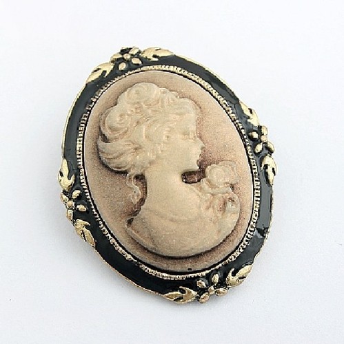 Kamee brosche oval - kamee,