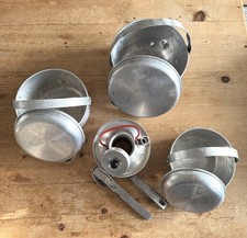 Camping Kochgeschirr Aluminium Töpfe mit Deckel/Teller, Kessel und Besteck