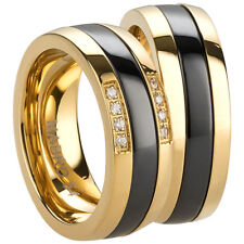 Ring Freundschaftsringe Partnerringe Verlobungsringe Edelstahl Keramik + Gravur