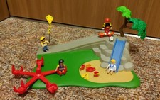 Playmobil Spielplatz 4132 Komplett Anleitung Rampe Karussel Rutsche Sandkasten