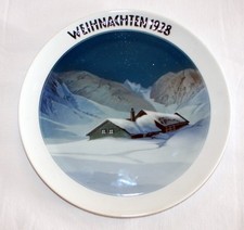 WANDTELLER WEIHNACHTEN 1928 „Hüttenweihnacht“ Entwurf von HeinrichFink Rosenthal