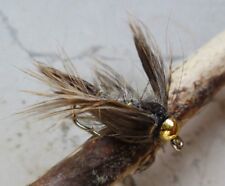 Gilchrist Fliegen. 3 x Goldkopfnymphen MARCH BROWN.  Auswahl von Größen