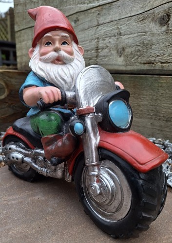 Gartenzwerg motorrad papa - gartenzwerg,