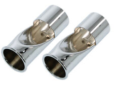 2 Auspuff Chrom Endrohre Blenden Auspuffblenden für Mercedes W114 W115 /8