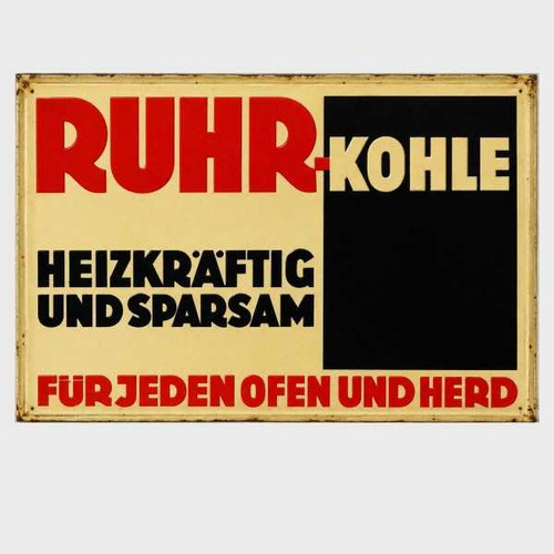 Blechschild ruhrkohle kohle - blechschild,