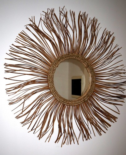 Natürlicher rattan spiegel - rattan,