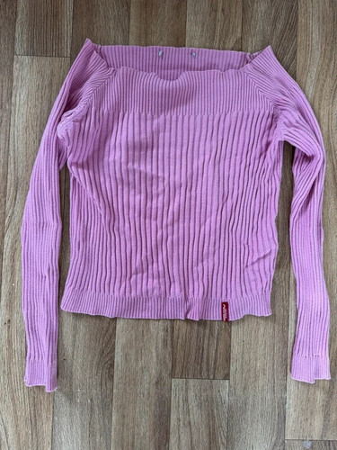 Pink strick shirt - shirt, carmen