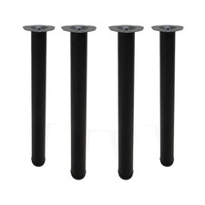 Tischbeine 710mm Schwarz matt Metall -  4er Set Tischstempel Ø60mm - verstellbar