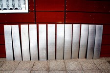 16x Aluminium Strukturblech gehämmert 1mm Alu 100x20cm