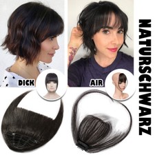 Pony Luft Bang Clip In Remy Echthaar Haarverlängerung Human Haar Franse Haarteil