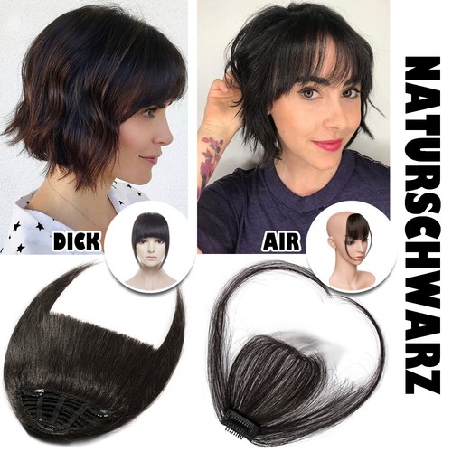 Damen echthaar pony luft bangs - echthaar,