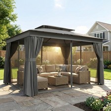 Outsunny Pavillon 3,8x3m