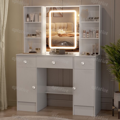 Schminktisch und hocker - schminktisch,