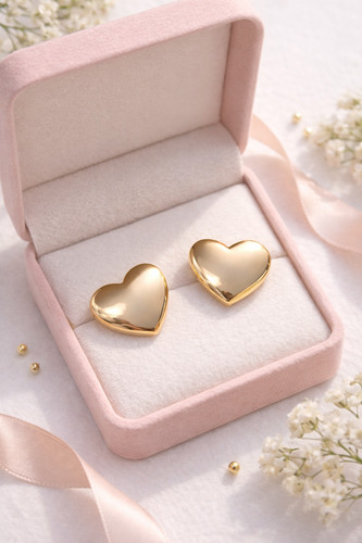 Damen ohrringe herz gold - damen,