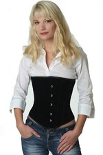 Corsage Korsett Samt Schwarz