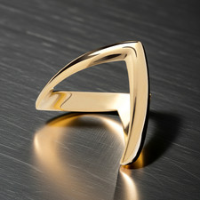 18kt gold double - gold, wishbone