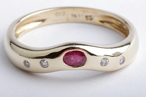 Rubin brillant diamant - brillant, ring