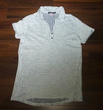 ★ CECIL ★ Shirt ★ Poloshirt ★ 1/4 Arm ★ creme blau gestreift ★ S ★ sehr gut