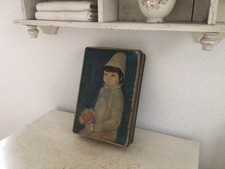Alte Blechdose Belgien Pierrot Harlekin  Shabby Vintage Boudoir Brocante Country