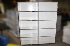 USM Haller Raumteiler 10 Fächer Reinweiss Büro-Schrank Bücher-Regal Akten-Regal