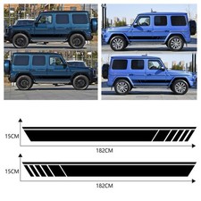 Seitenstreifen Renn Rally Seitenaufkleber Auto Tuning Zubehör VW Audi schwarz