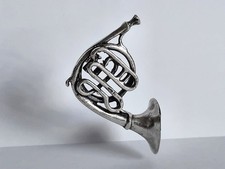 Waldhorn Musikinstrument Figur Miniatur 925er Silber