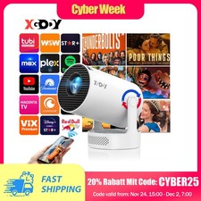 XGODY 2025 Beamer Projektor 4K UHD WiFi Bluetooth Smart Heimkino Mini Tragbar