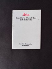 #A1277-Leica R8 Winder  Garantiekarte  , Warranty card,