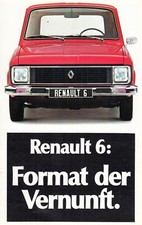 RENAULT 6 R6 Oldtimer Prospekt