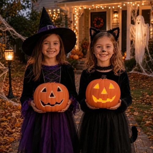 Halloween led laterne kürbis - halloween,