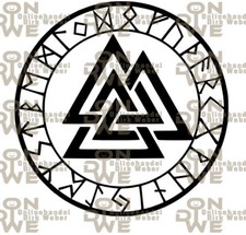 Aufkleber "Valknut 2" groß