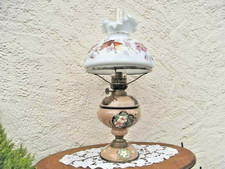 Majolika Petroleumlampe mit