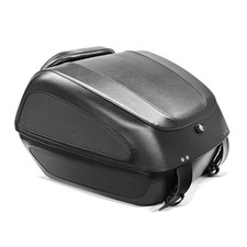 Motorrad Topcase / Koffer T3 für Custombikes Kunstleder + Montageplatte C-Ware