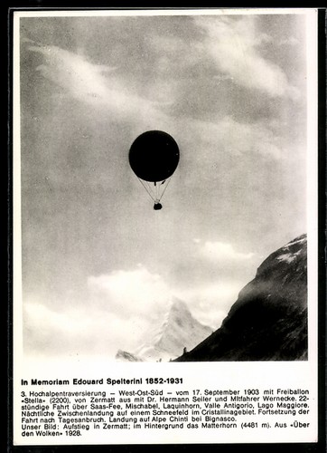 Stempel der ballonpost - ak,