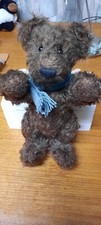 Sammler Teddybär mit Schal in dunkelbraun