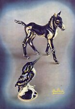 Porzellan Rosenthal Reklame 1951 Fohlen Eisvogel Werbung