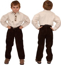 lange Lederhose Spielhose Rindkernvelours für Kinder MADE IN GERMANY