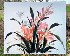 Ölgemälde Blumen signiert