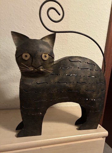 Katze wanddeko metall wandbild - katze,