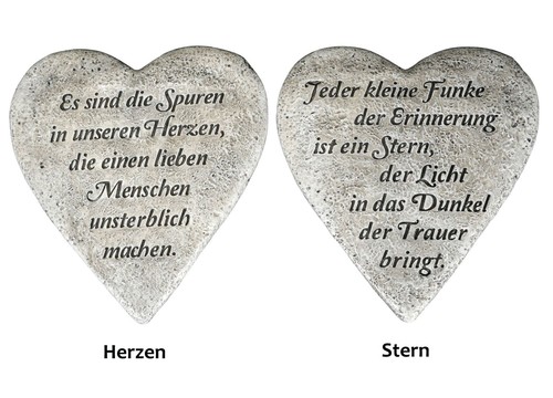 Grabschmuck stein herz mit - grabschmuck,
