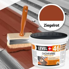 Dachlack Ziegelrot Dachfarbe 4kg Sockelfarbe Flex UV-beständig Haussockel HQRM46