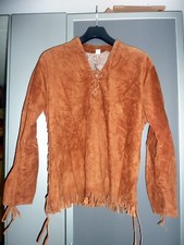 Vintage Wildleder Hemd mit Fransen & Schnüren aus den 80er Jahren