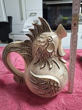 GERZ Hahnkrug Keramik Krug 24 cm – Gockel – Steinzeug – Vintage