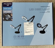 LED Schreibtischlampe Dimmbare 2-in-1 Lupe Mit Licht und Ständer 10X Lupenleucht