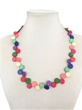 Damen Statement Kette Kokos  Modeschmuck Halskette Bunt Handgefertigt Collier