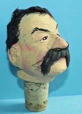 Schöner Künstler Zierkorken Herr Lempel Flaschenkorken Stoneware Bottle Stopper