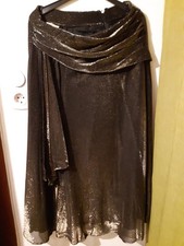 damen rock 42 gebraucht schwarz-gold glänzend