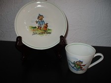 Original DDR Kinder Porzellan Teller & Tasse“ Sandmann Abendgruß “ 60iger