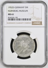 VALORIS BRD 5 DM 1952 D GERMANISCHES MUSEUM NGC MS 61