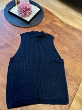 Damen Rollkragenshirt Rollkragen Ärmerlos Rolli Tank Top Atmosphere Größe 38 Neu